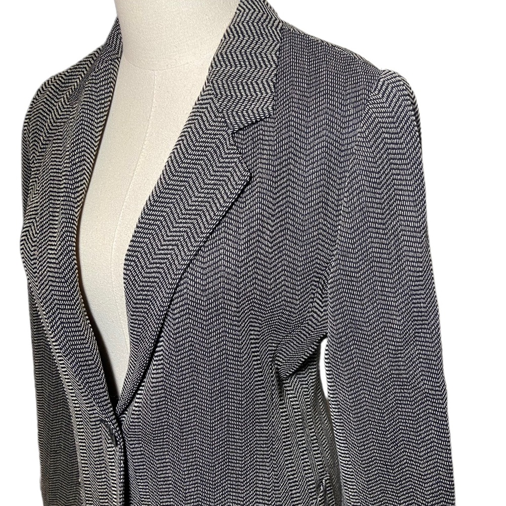 Maxmara Virgin Wool Blazer Single Button Black Gr… - image 3